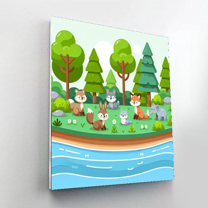 Riverbank Rendezvous Paint By Numbers Art