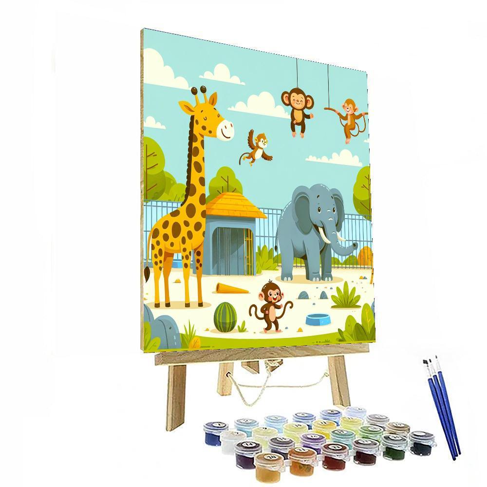 Friendly Zoo Parade Paint By Color