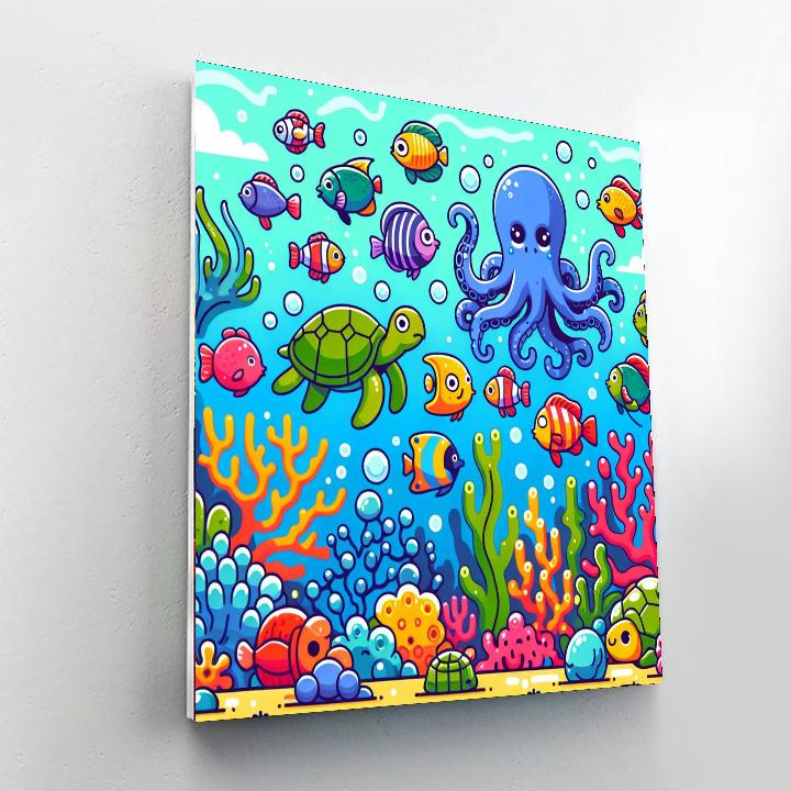 Underwater Coral Safari Painting Number Kit
