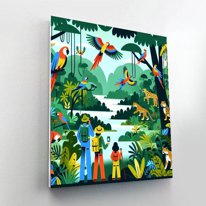 Rainforest Explorer Expedition Paint By Numbers Art
