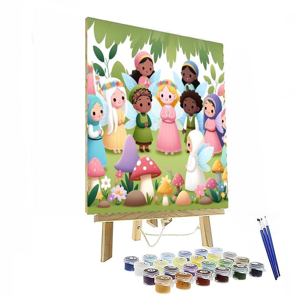 Fairy Garden Gathering Paint By Numbers Art