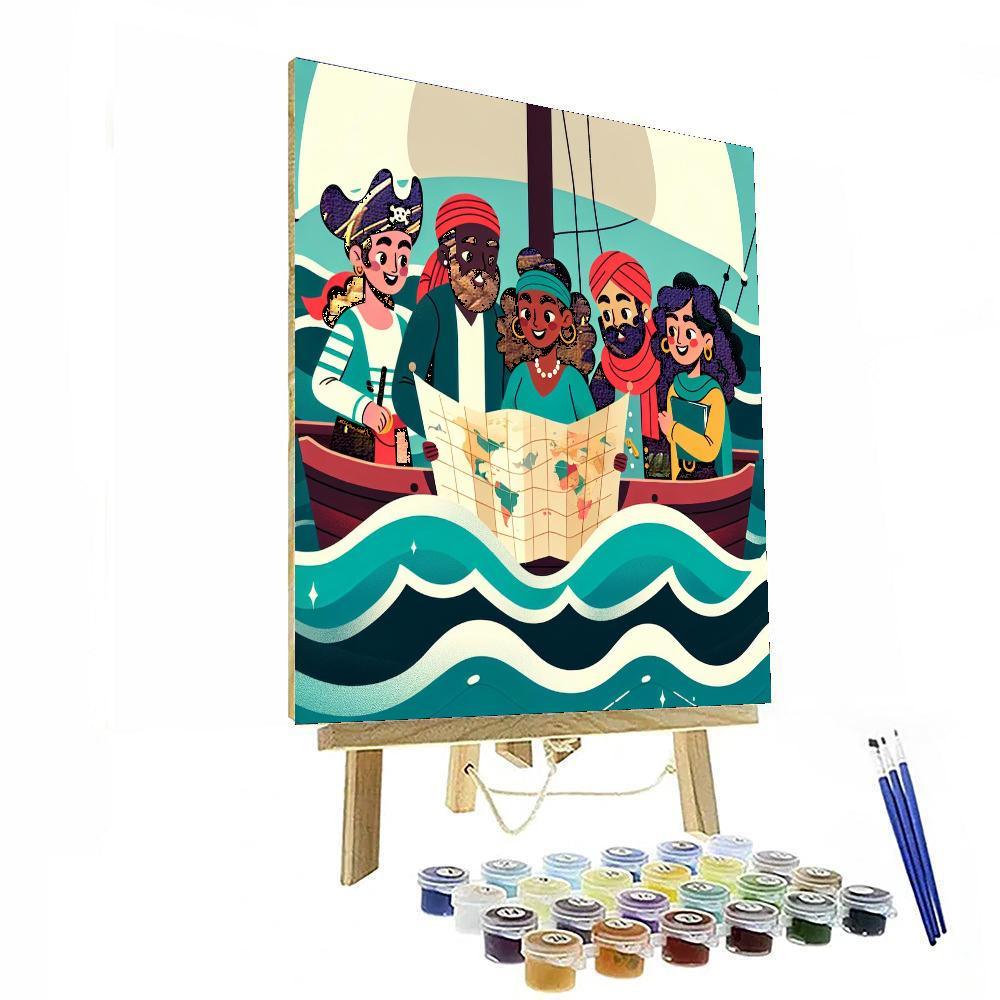 Pirate Crew Voyage DIY Paint By Numbers