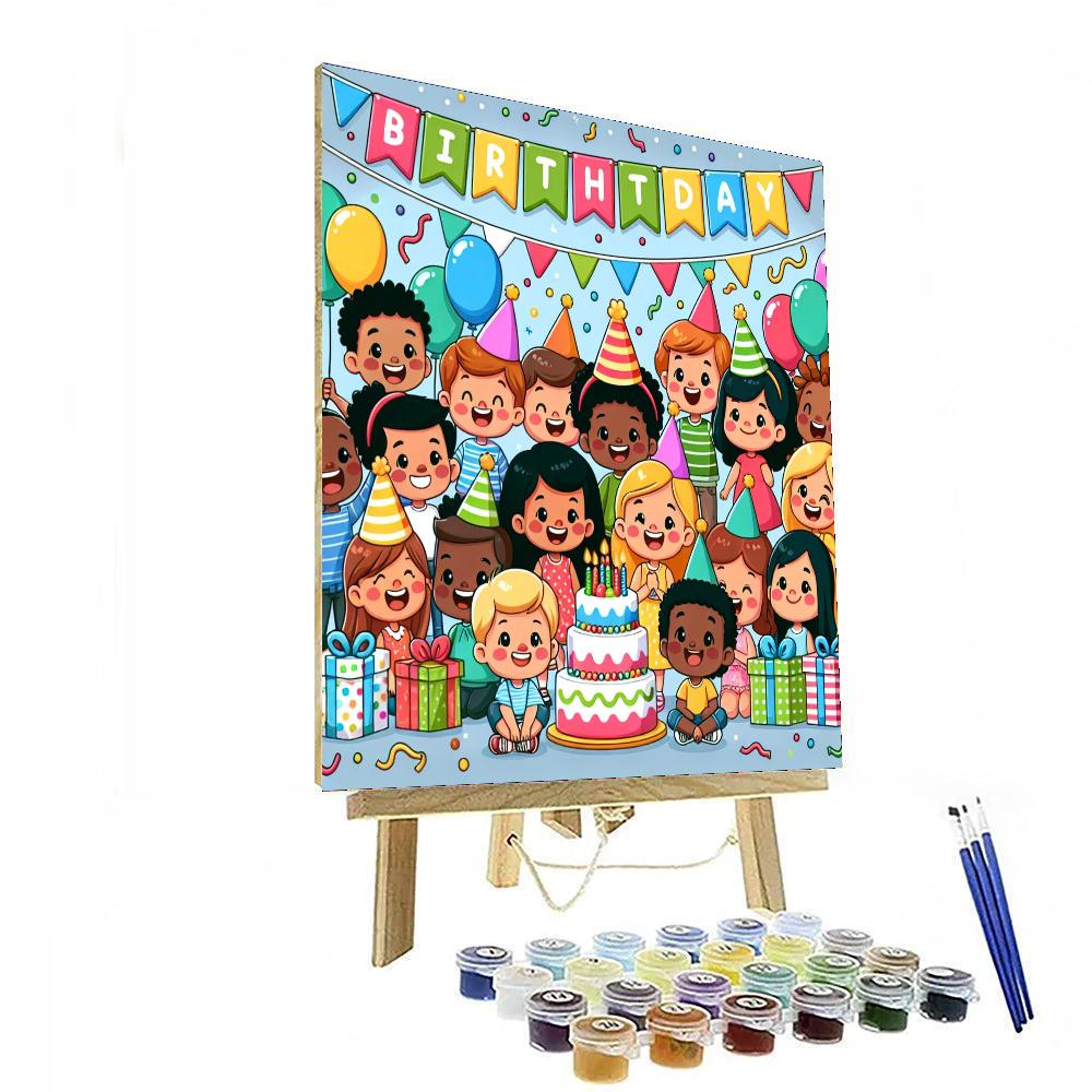 Happy Birthday Bash Number Painting