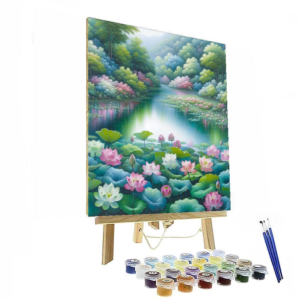 Tranquil Lotus Serenity Paint By Color