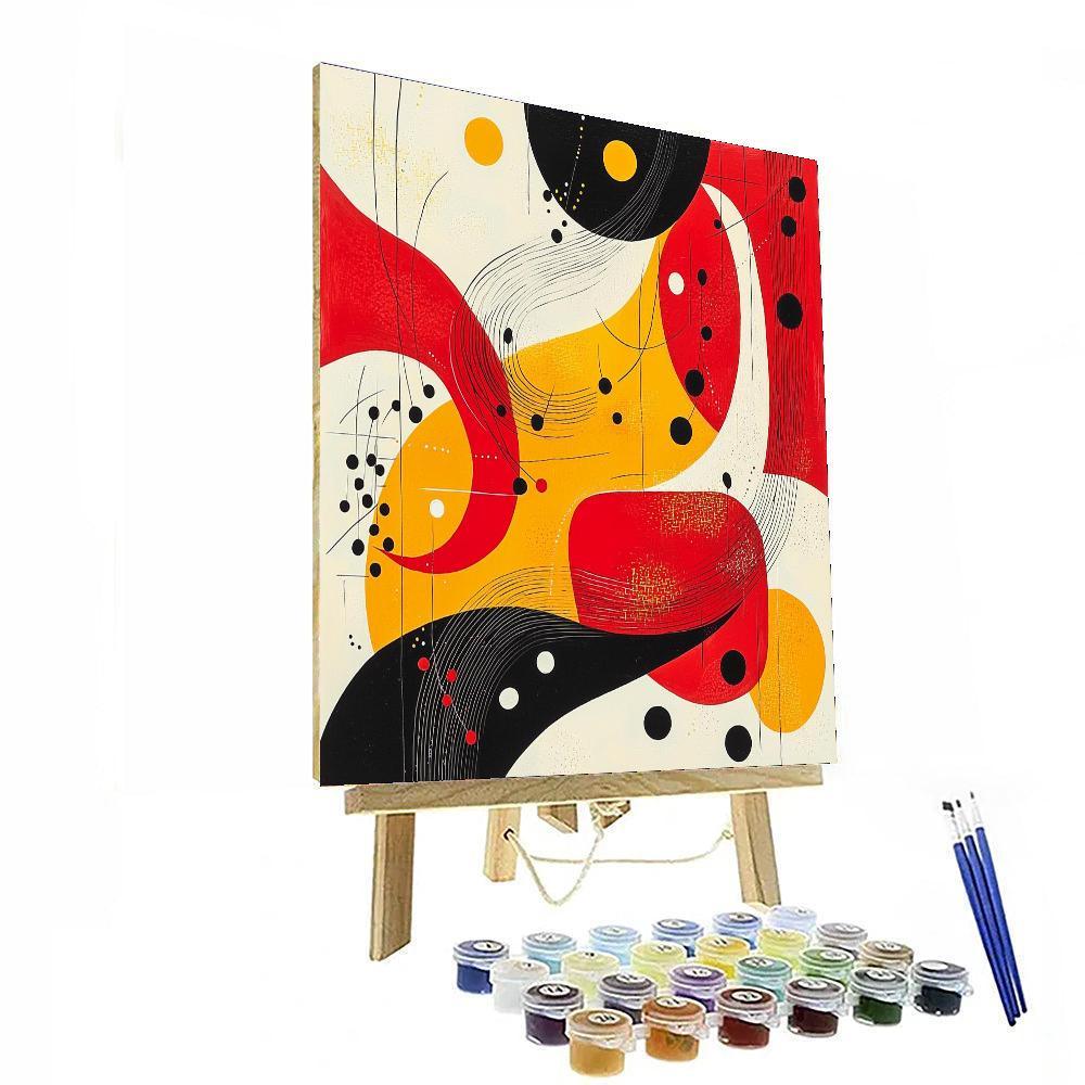 Joan Miró Inspired Whimsical Symphony  Number Painting