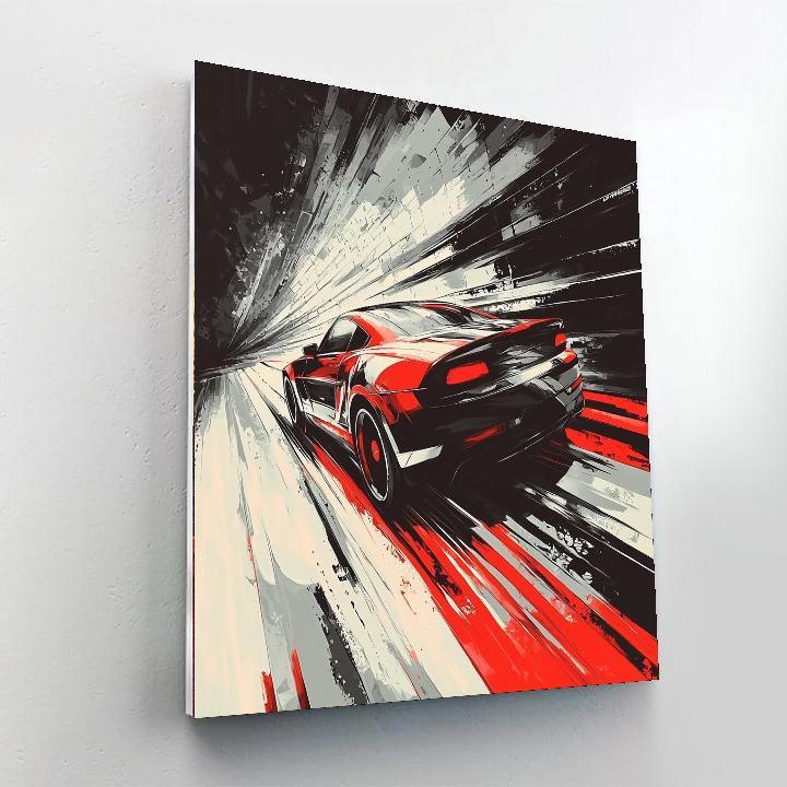Giacomo Balla Inspired Balla's Dynamic Automotive  DIY Paint By Numbers