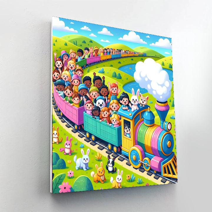 Adventure On The Train Paint By Numbers Kits