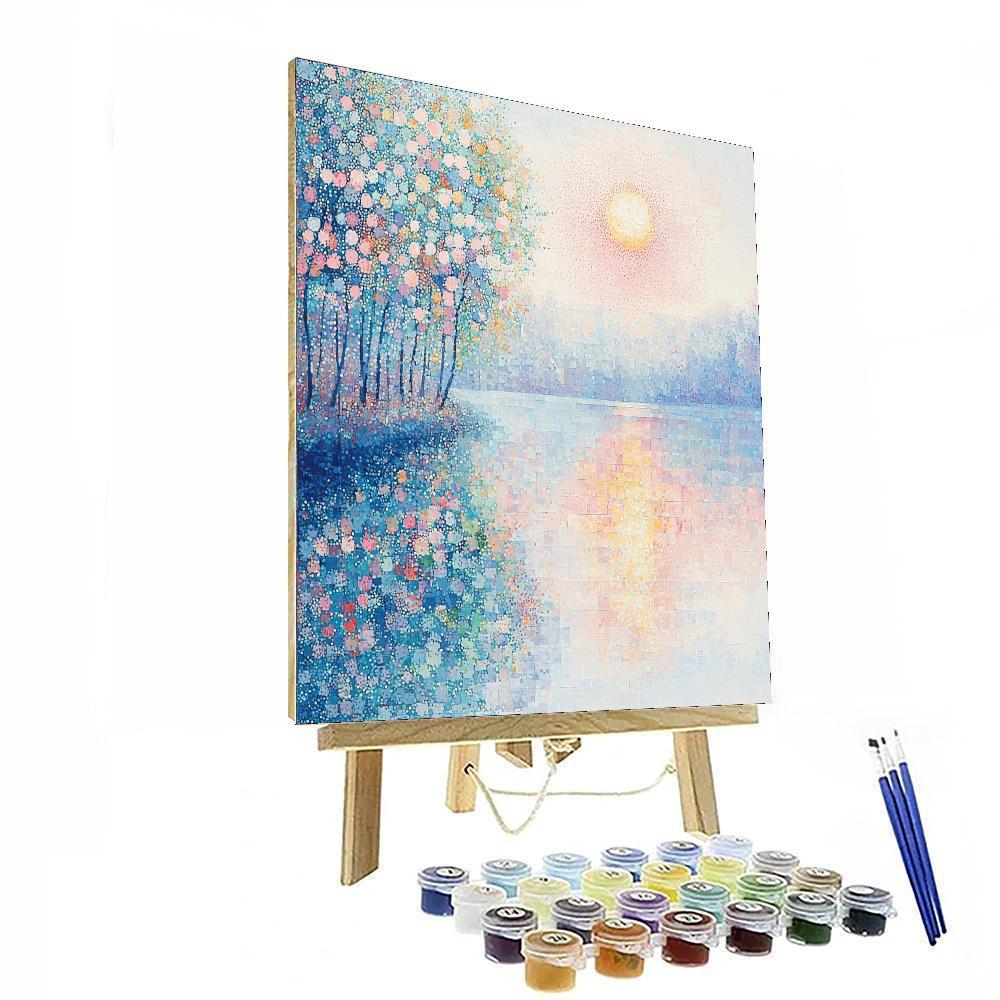 Georges Seurat Inspired Pastel Reflections  Numbered Painting Kits