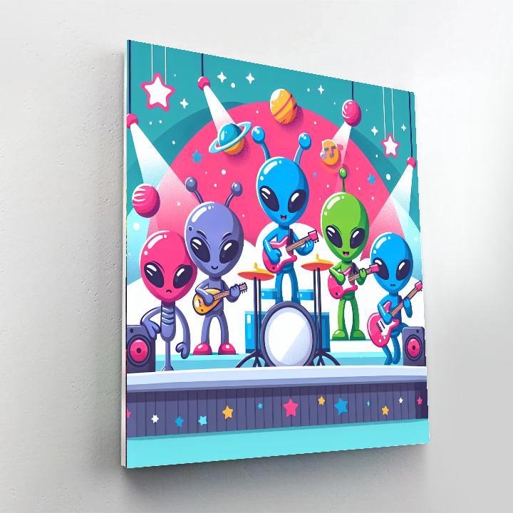 Intergalactic Rock Band DIY Paint By Numbers