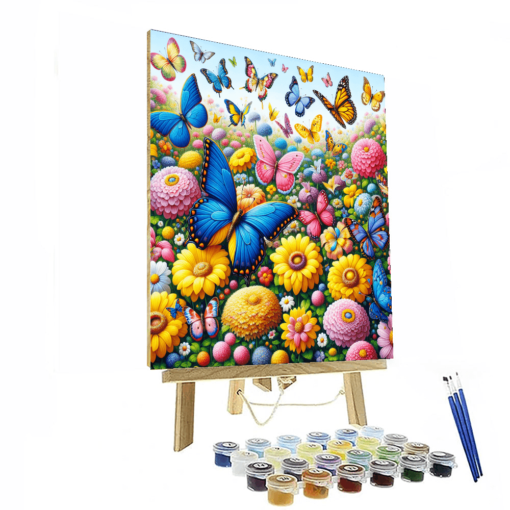 Dancing Butterflies Delight Painting By Numbers Kit