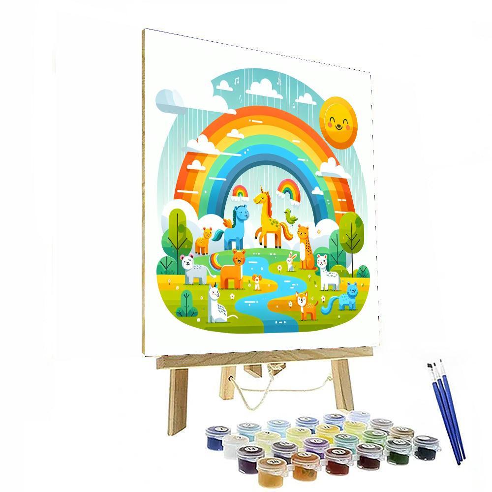 Rainbow Adventure Land Painting Number Kit