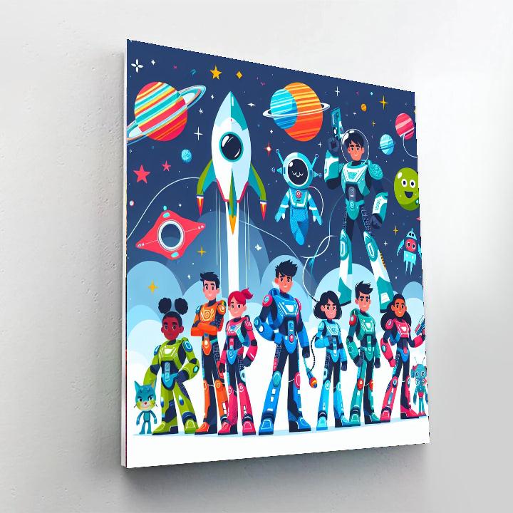 Galaxy Defender Mission Painting Number Kit