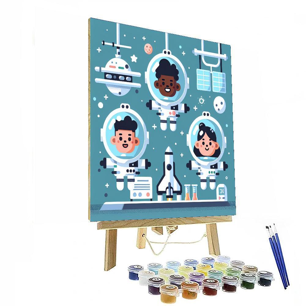 Space Station Excursion Painting Number Kit