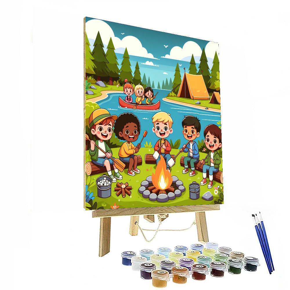 Summer Camp Adventures Painting Number Kit
