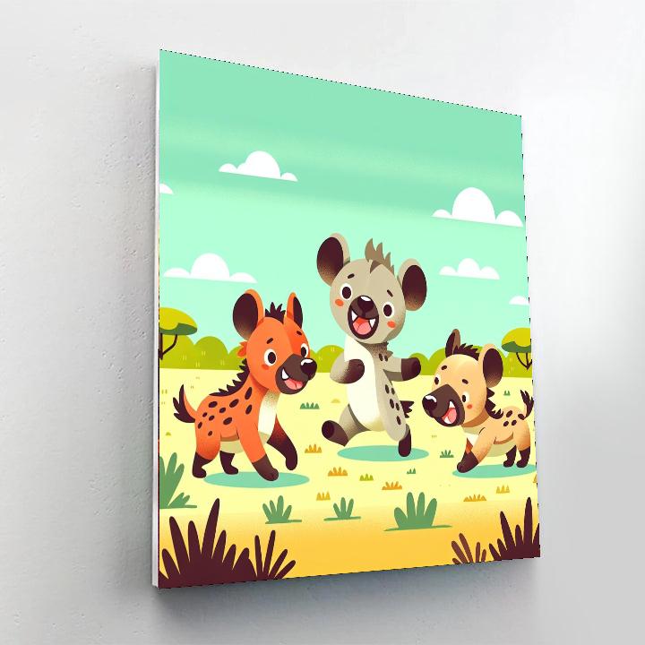 Hilarious Hyenas Painting By Numbers Kit