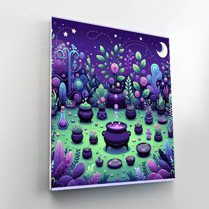 Magical Witch's Garden Paint By Color