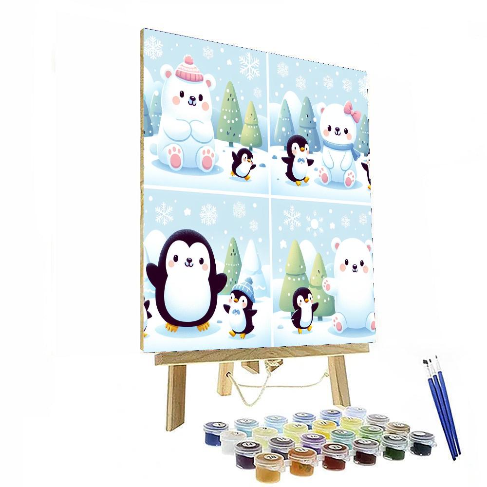 Huggable Polar Pals Paint By Numbers Art
