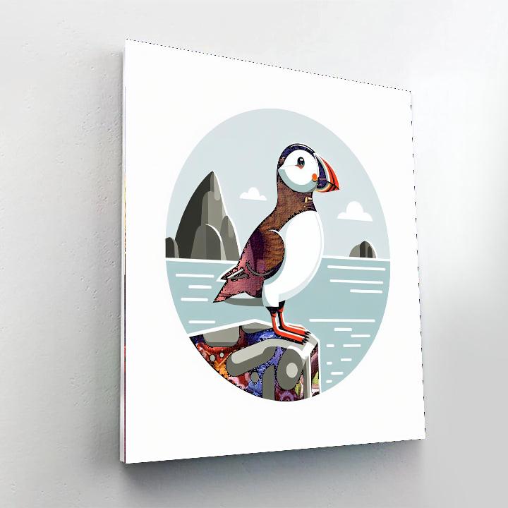 Peppy Puffin Paint By Numbers Art