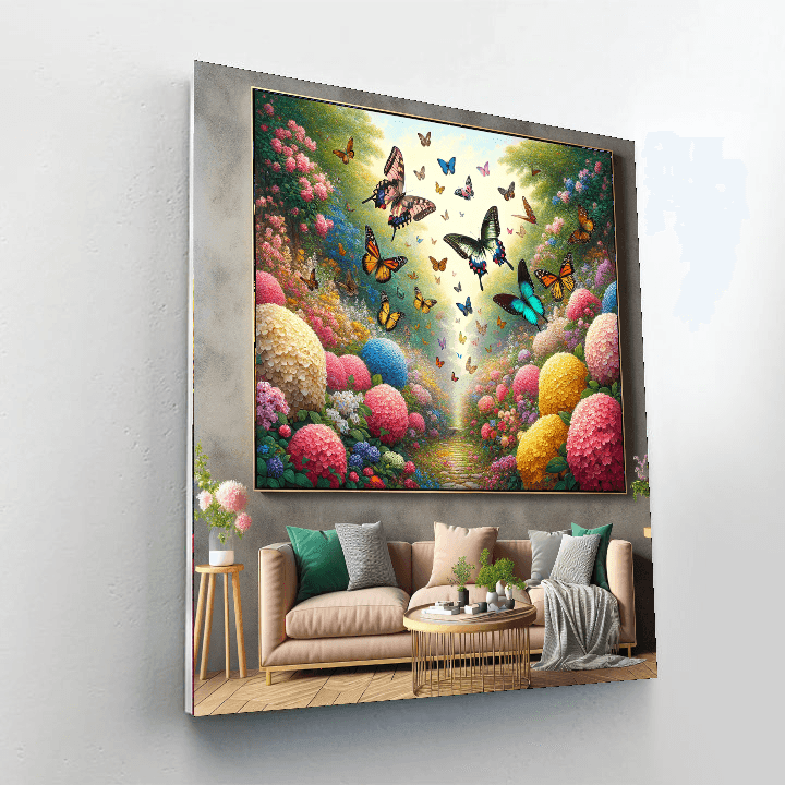 Enchanting Butterfly Garden Numbered Painting Kits