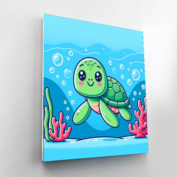 Cute Turtle Paint By Number