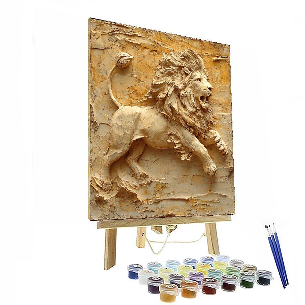 Michelangelo Inspired Majestic Roar  Painting Number Kit