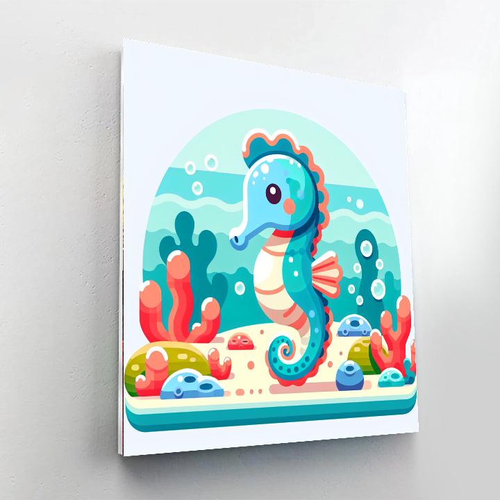 Mystical Seahorse Lagoon Paint By Numbers Art