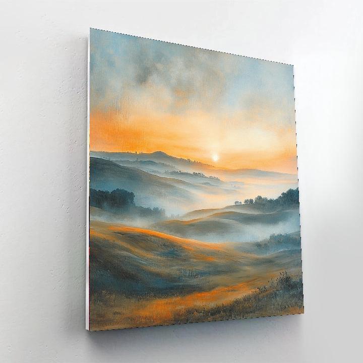 J.M.W. Turner Inspired Misty Morning Glow  Paint By Numbers