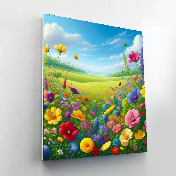 Adventurous Wildflower Meadows Number Painting