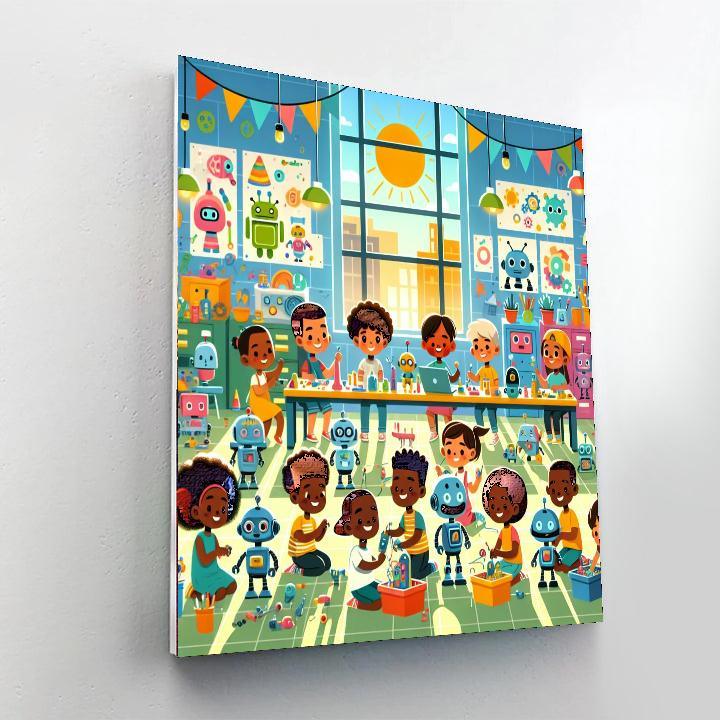 Jolly Robot Workshop Paint By Numbers