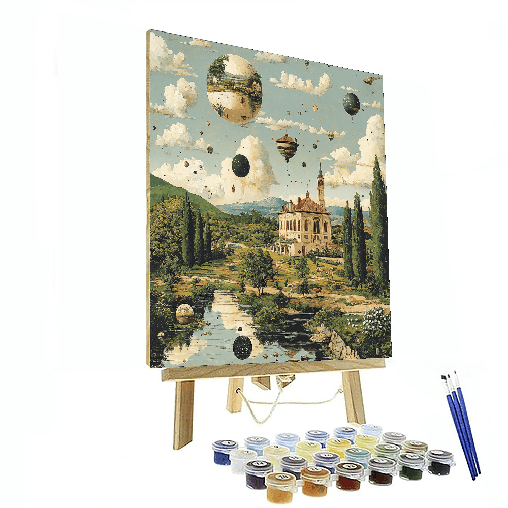 Rene Magritte Inspired Surreal Dreamscape Adventure - DIY Painting By Numbers Kit