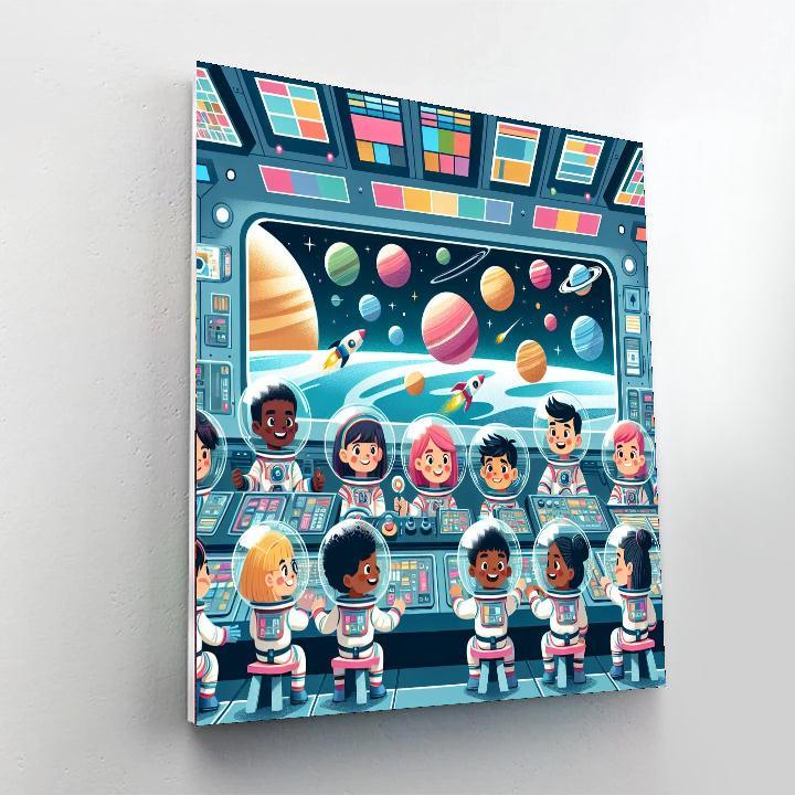 Space Adventure Station Painting Number Kit