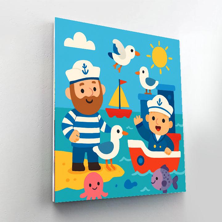 Seaside Adventure Crew DIY Paint By Numbers