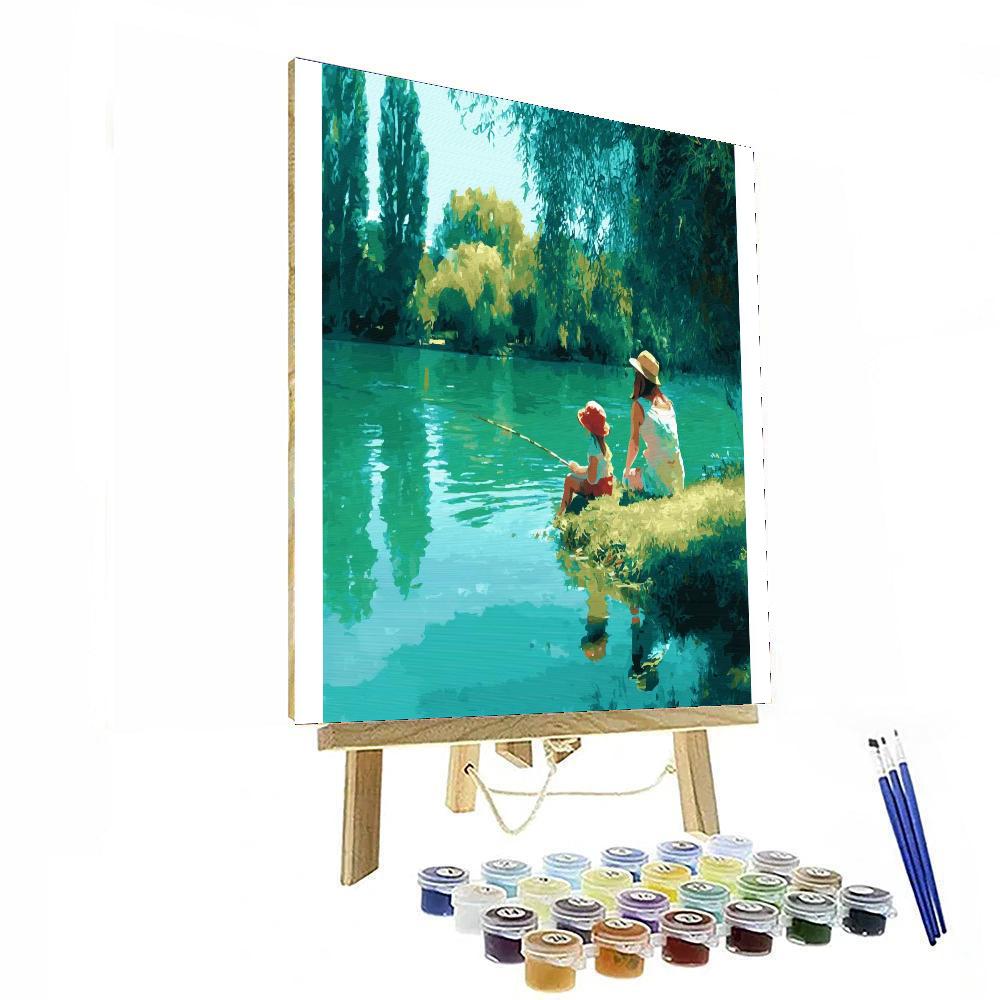 Fishing Together Number Painting