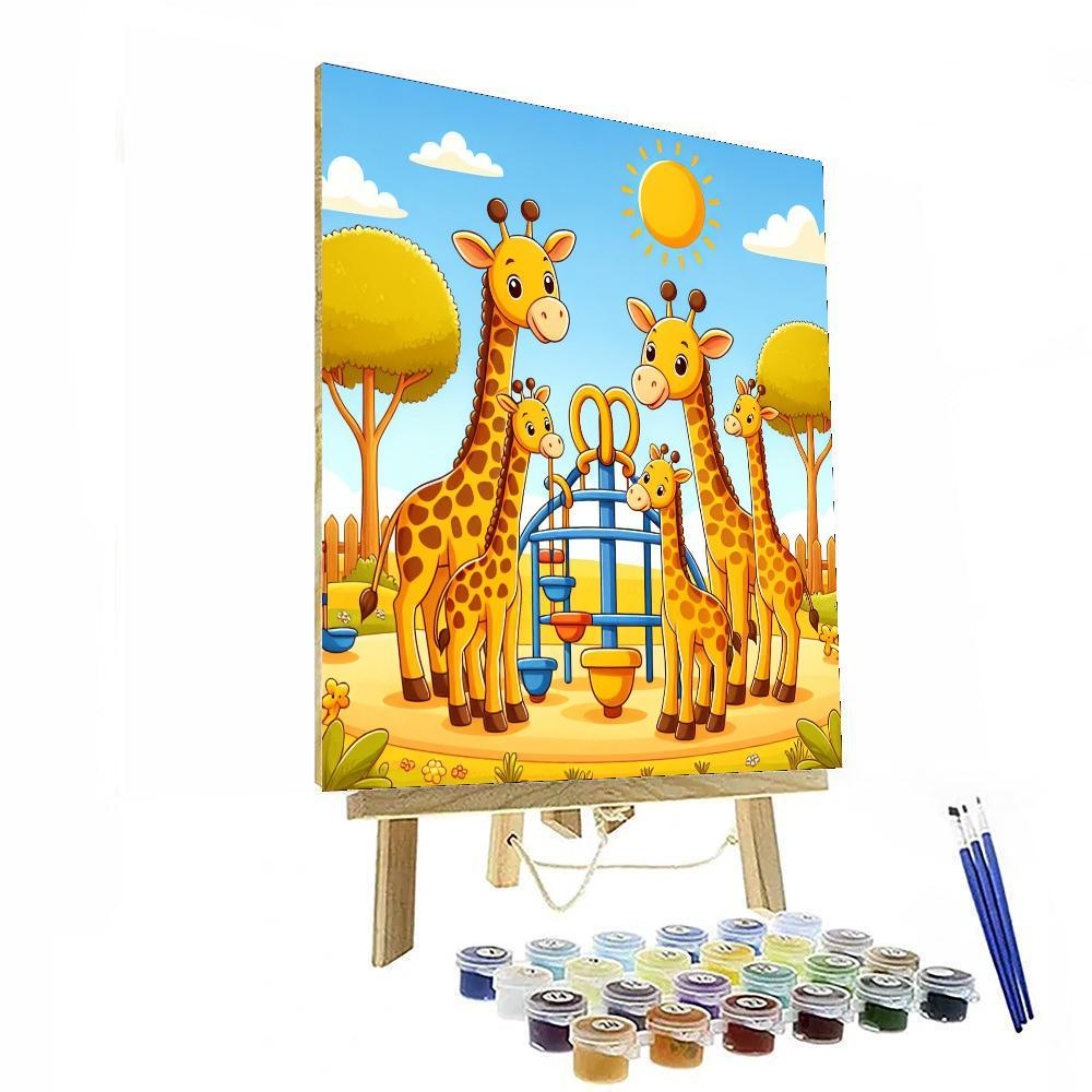 Giggly Giraffes Painting By Numbers Kit