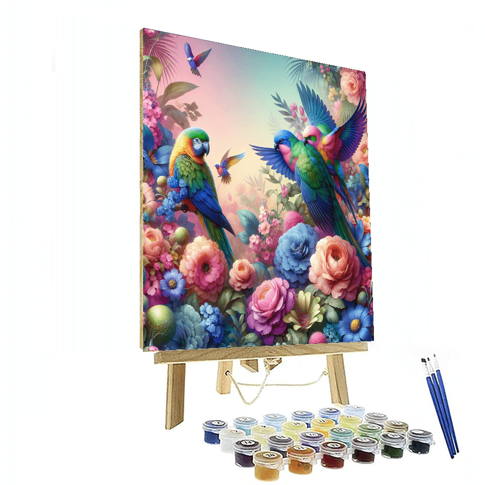 Dazzling Colorful Birds Painting By Numbers Kit