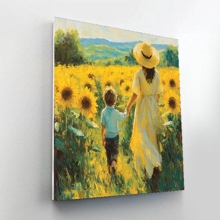 Sunflower Stroll Painting Number Kit