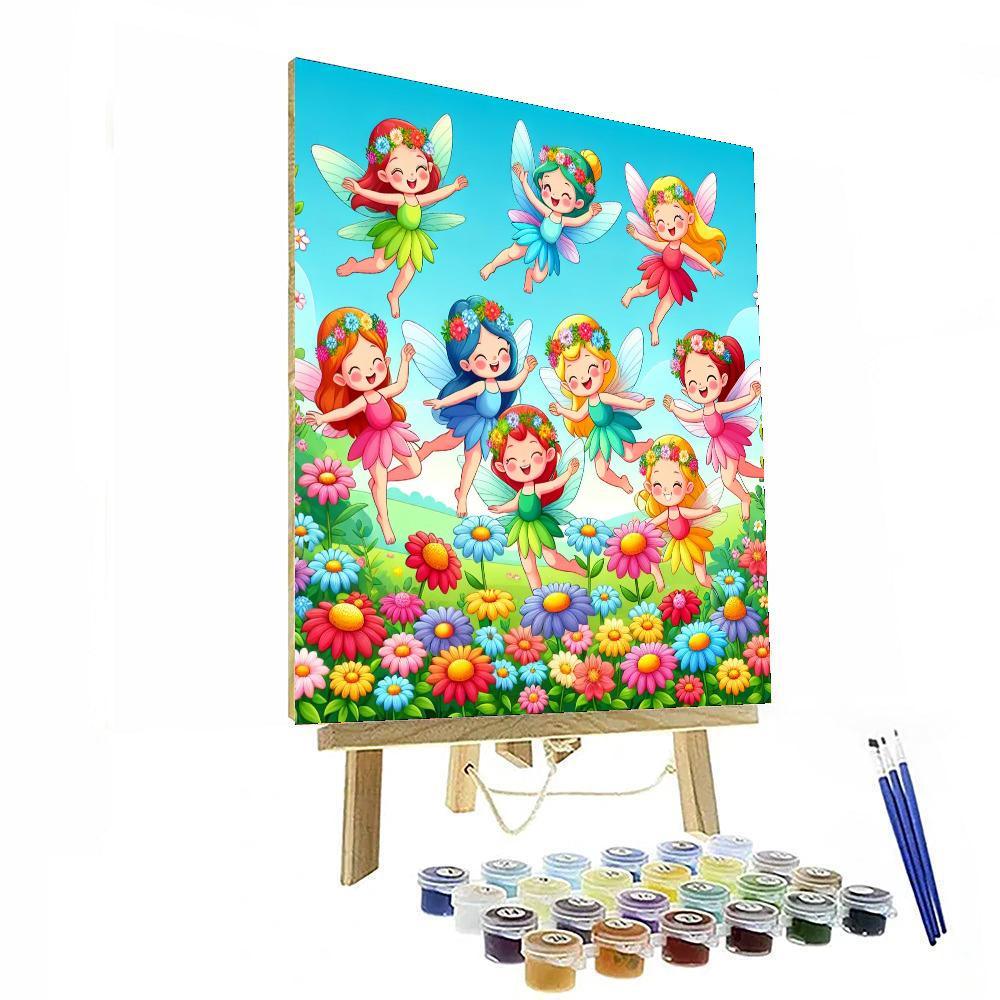 Colorful Fairies In The Garden Paint By Number
