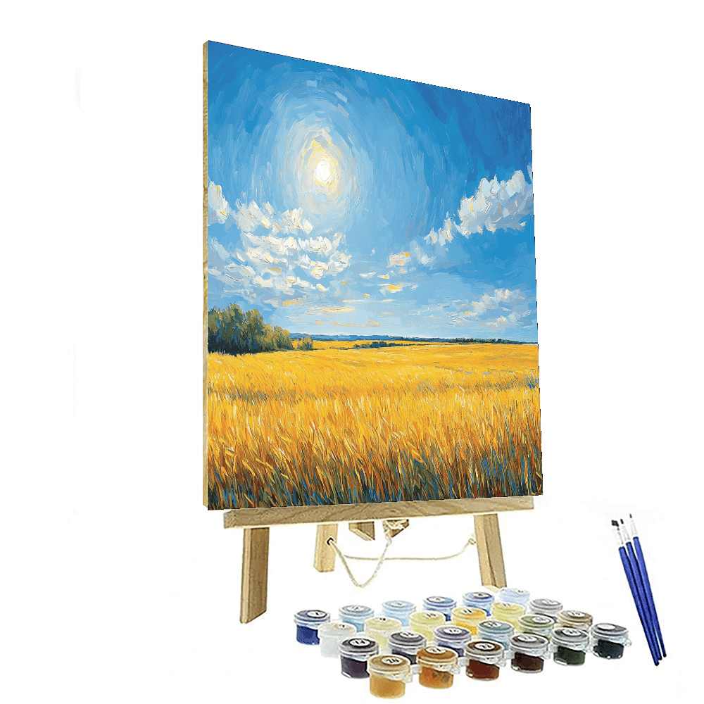 Vincent Van Gogh Inspired Sunlit Field Reverie  Paint By Color