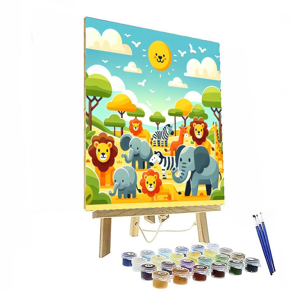 Adventurous Safari Tour Painting By Numbers Kit