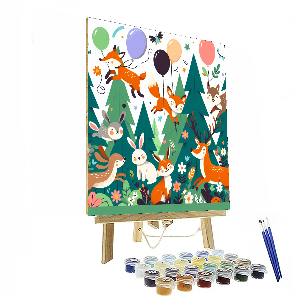 Funky Forest Frolic DIY Paint By Numbers
