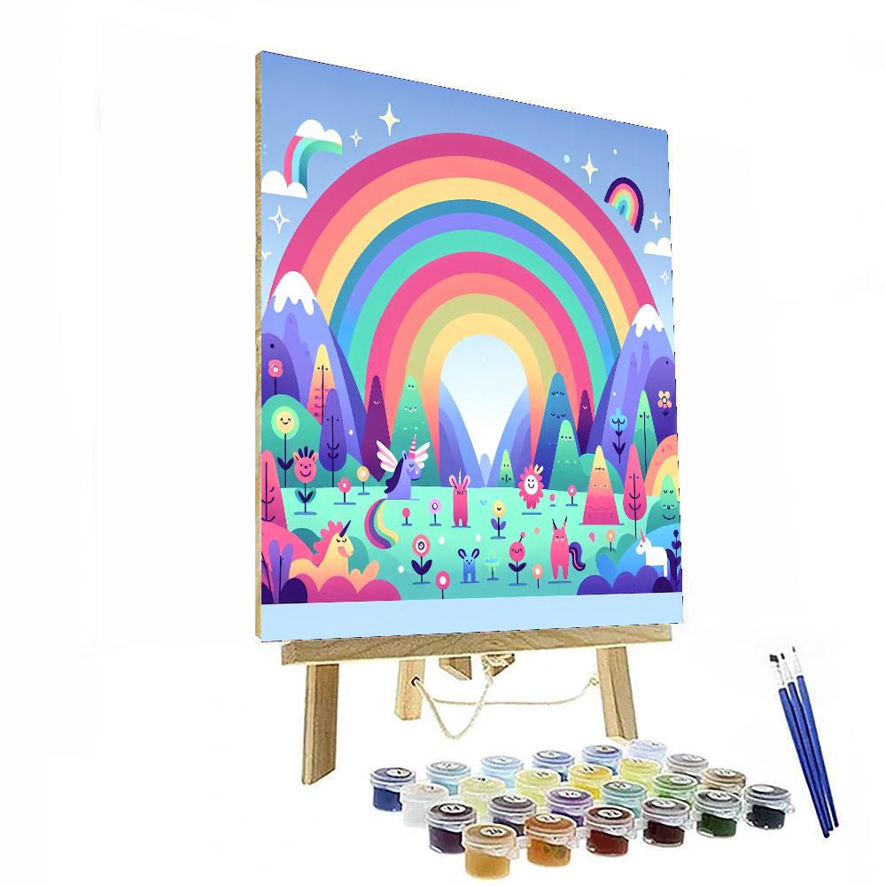 Magic Rainbow Valley Number Painting