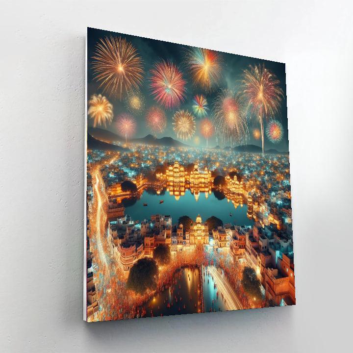 Diwali Fireworks In Jaipur - India Paint By Color