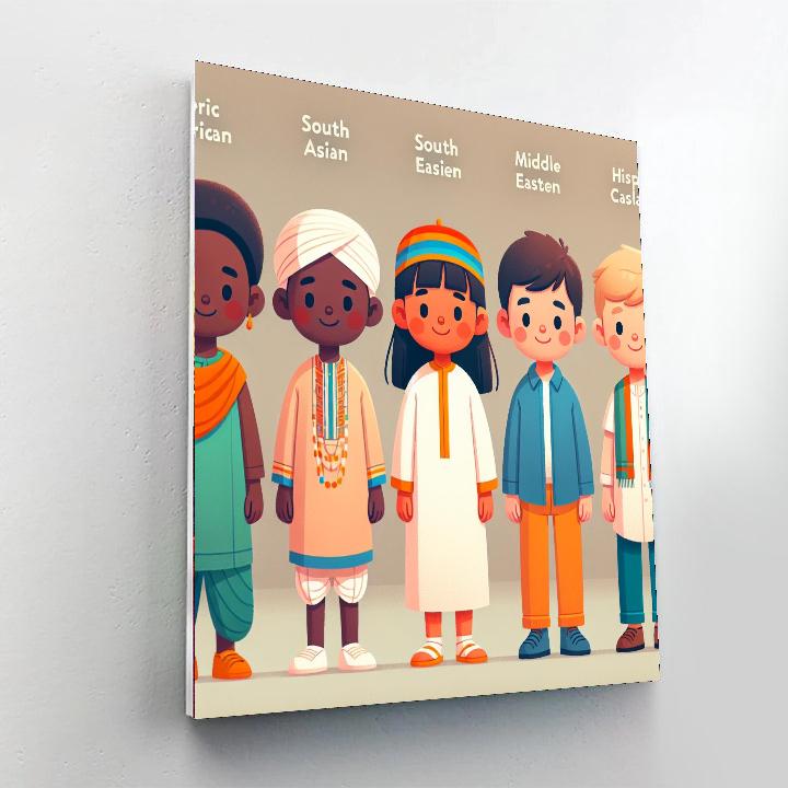 Charming Children Of The World Paint By Numbers Art