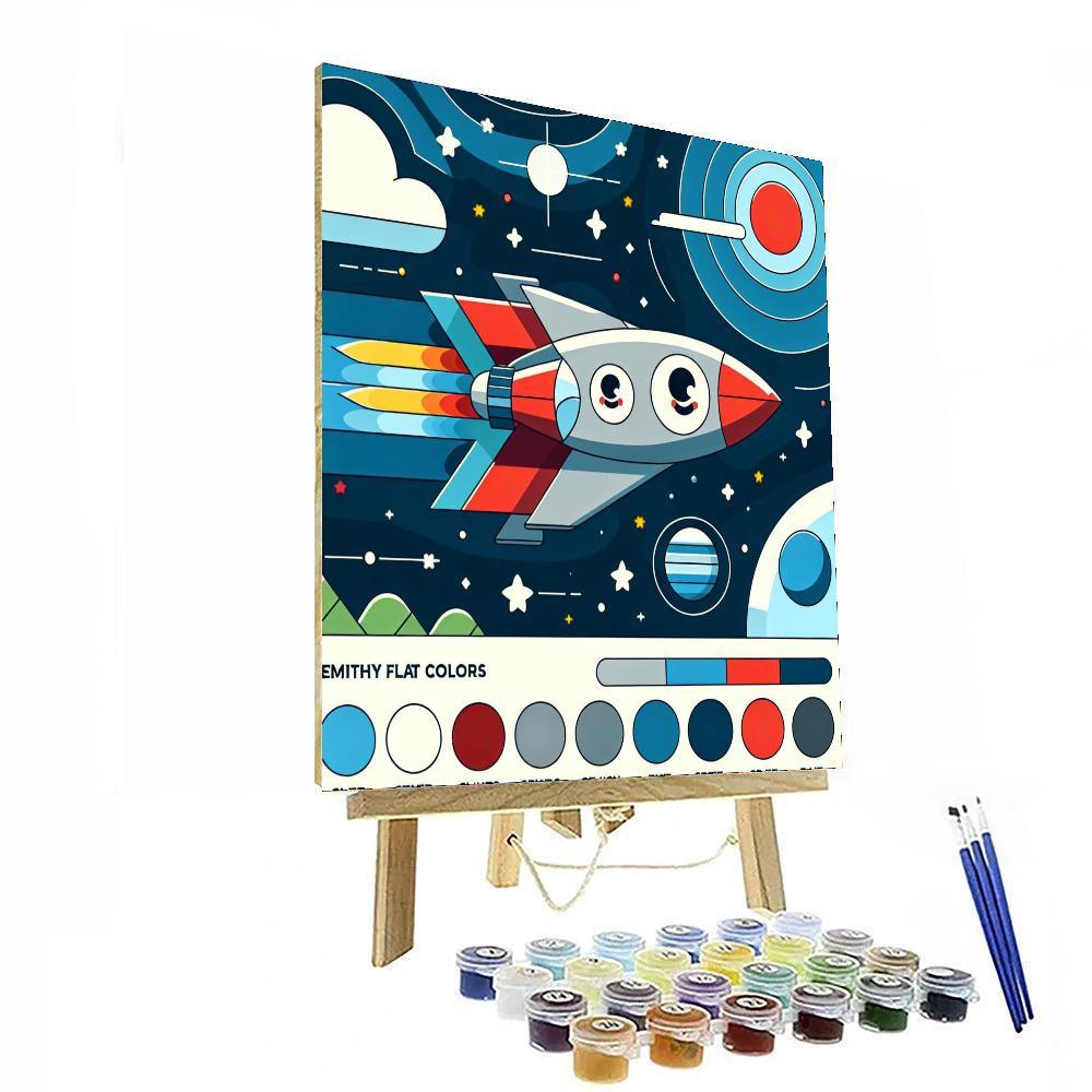 Galactic Starship Journey Paint By Color