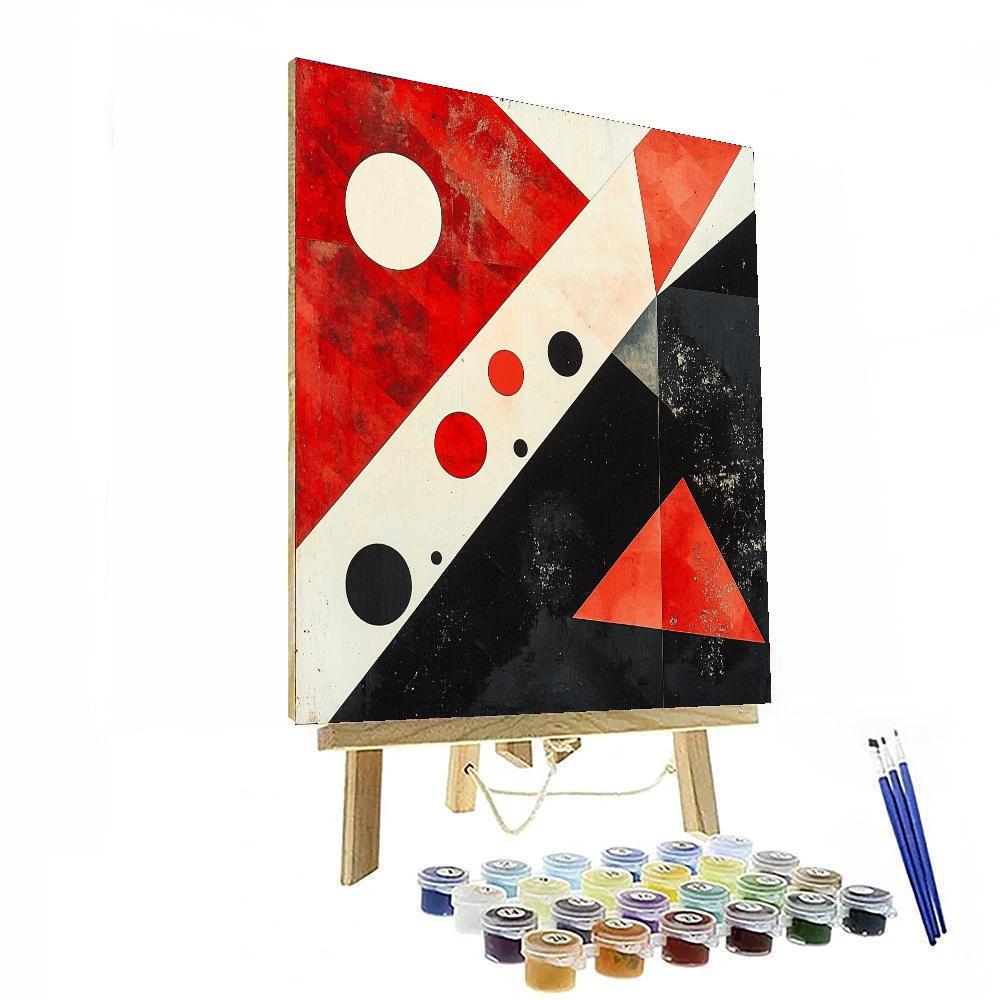 Kazimir Malevich Inspired Transcendental Shapes  Paint By Color