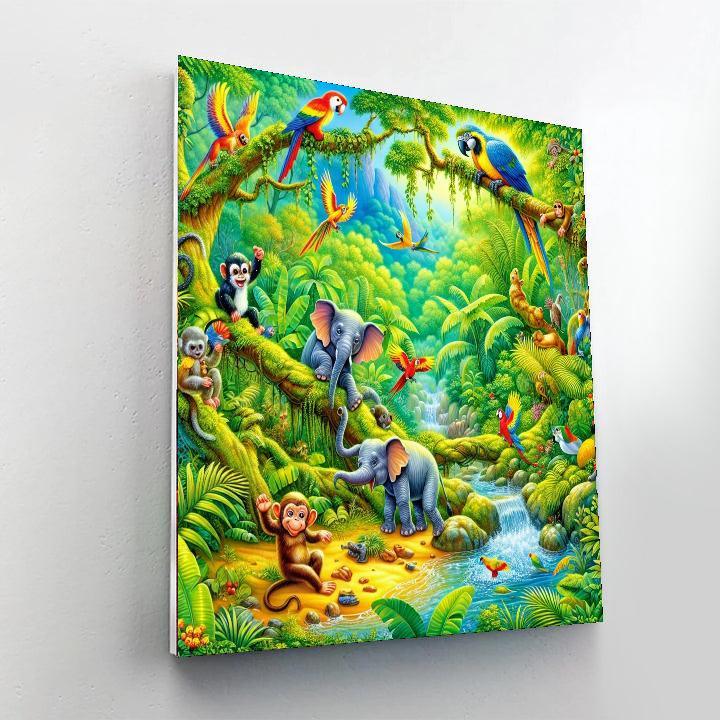 Dynamic Jungle Safari Paint By Color