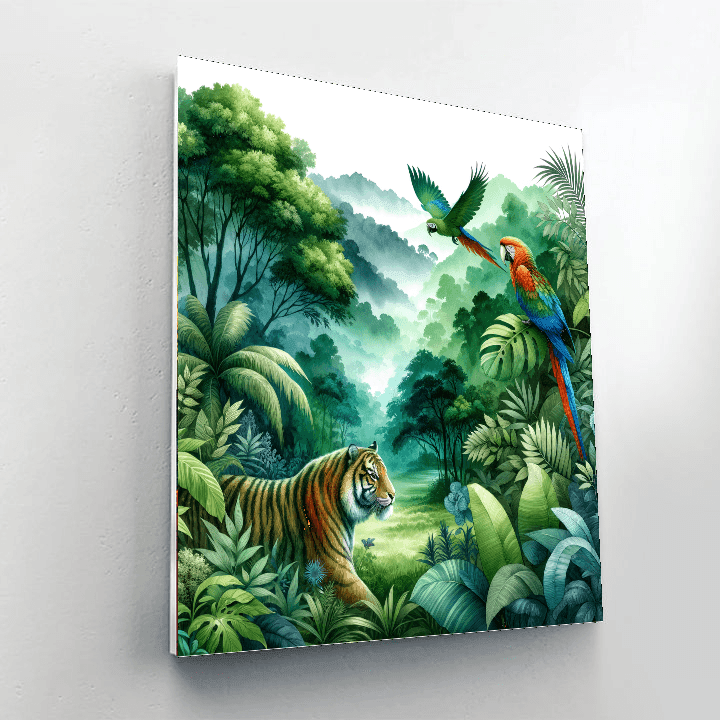 Mystical Jungle Adventure Painting Number Kit