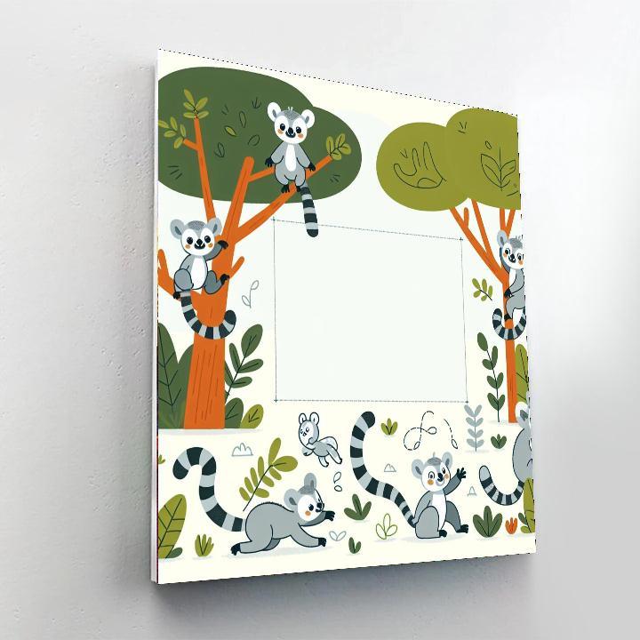 Lively Lemur Playground Paint By Numbers Kits