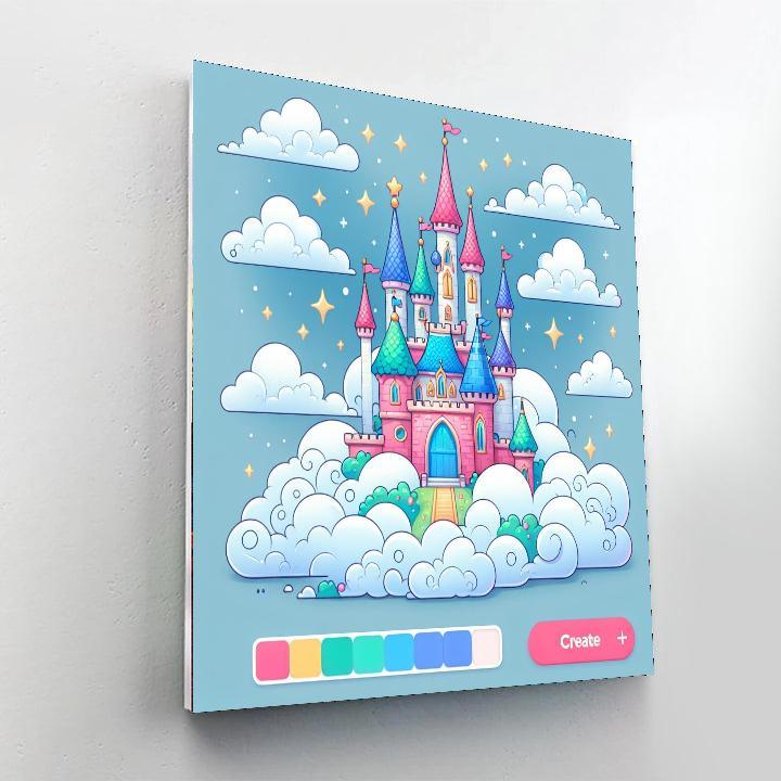 Cloud Castle Number Painting