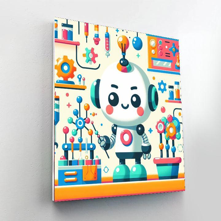Creative Robot City Painting Number Kit